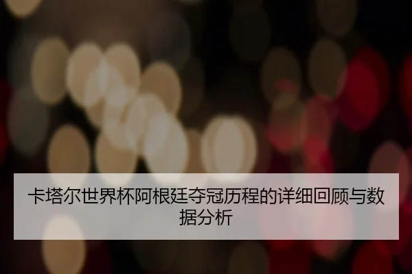 卡塔尔世界杯阿根廷夺冠历程的详细回顾与数据分析